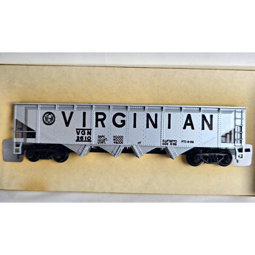 Tyco HO Virginian VGN 2610 Hopper Car Gray/Black Analog 1977 MPN 344-C